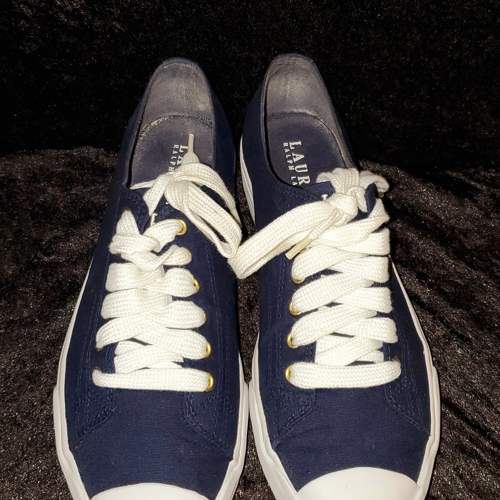 Ralph Lauren Blue and White Athletic Sneakers